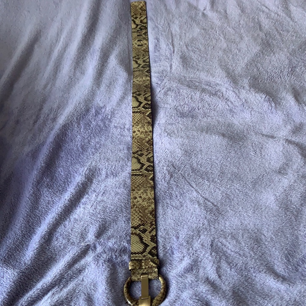 Snakeskin leather Belt